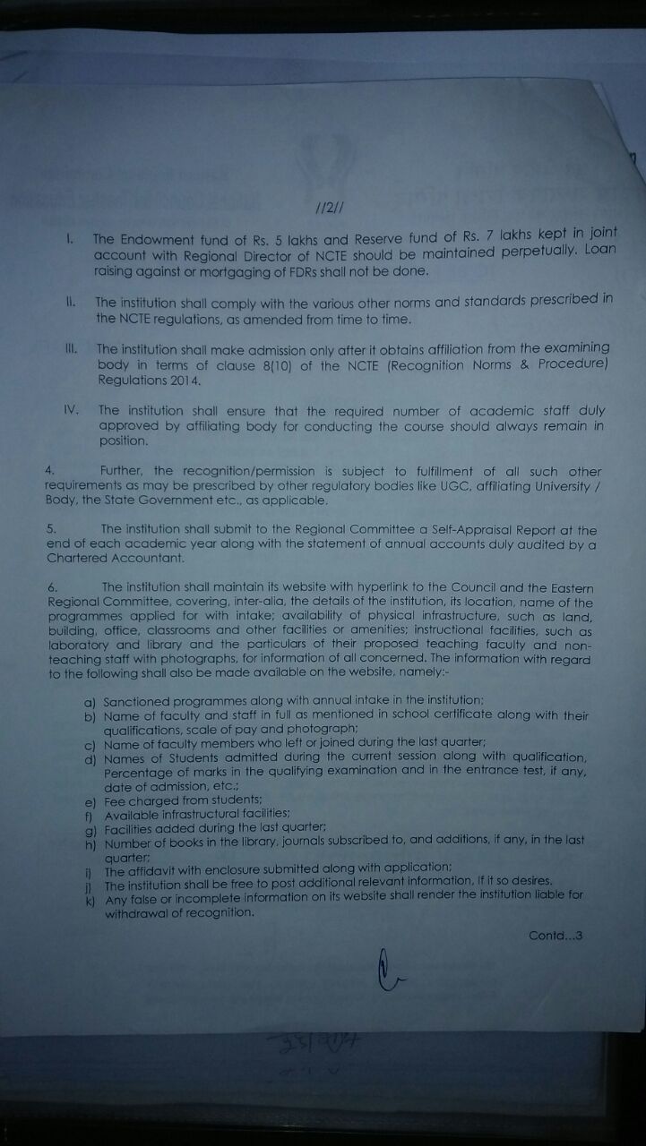 NCTE recognition letter, page 2